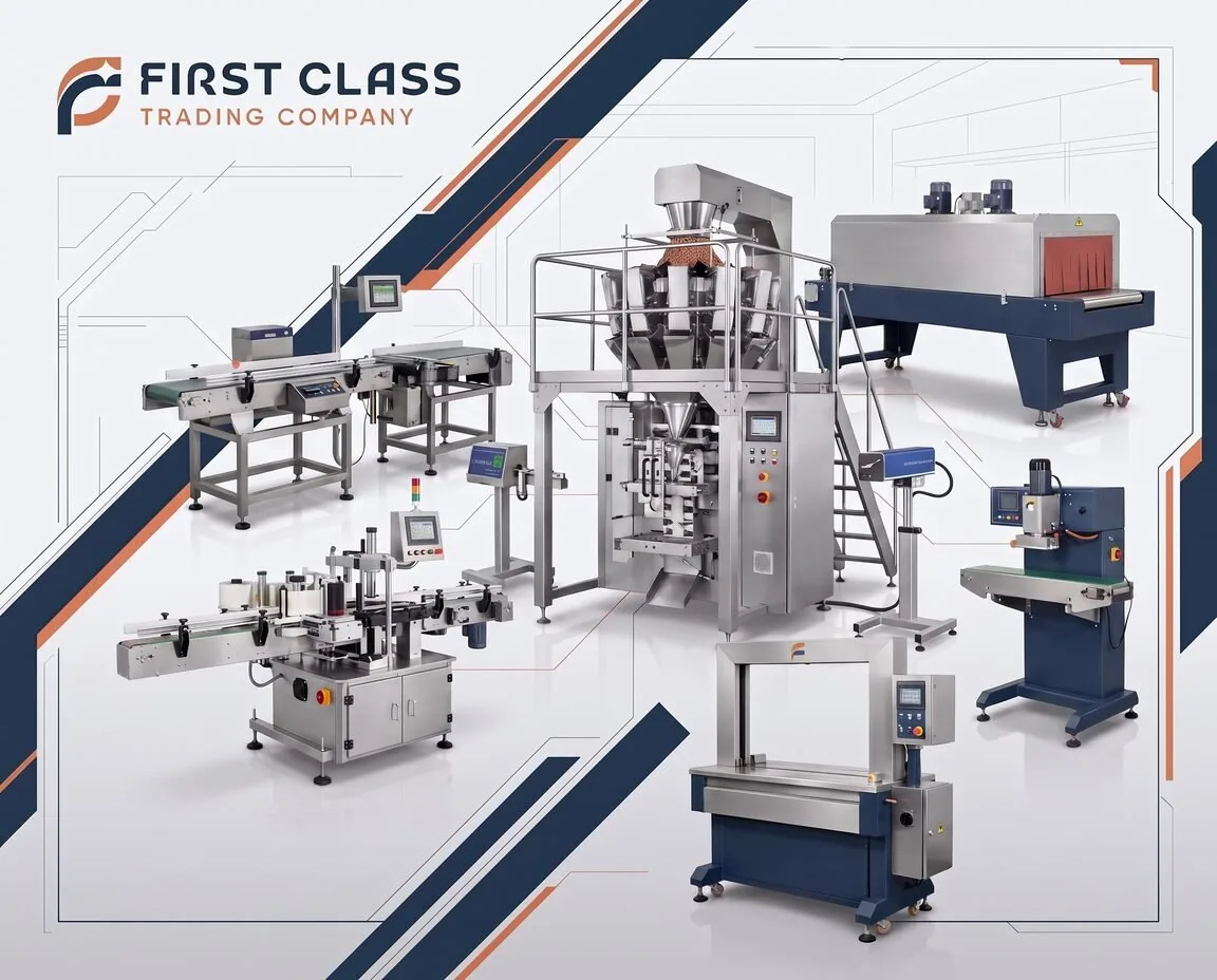 96022-packaging-machinery Packaging machinery showing filling, sealing and packing equipment.