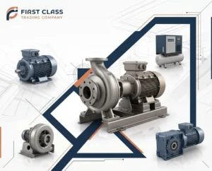 Pumps, Compressors and Motors representative image for pumps, compressors and motors for industrial fluid, air and drive requirements.