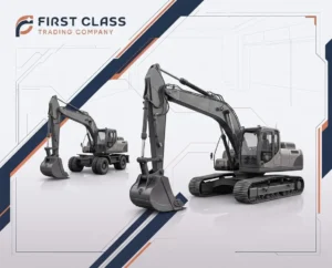 Excavators representative image for excavators for earthmoving and site works.