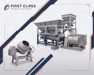 Concrete Mixers and Batching Equipment representative image for concrete mixers and batching equipment for concrete production and site mixing.